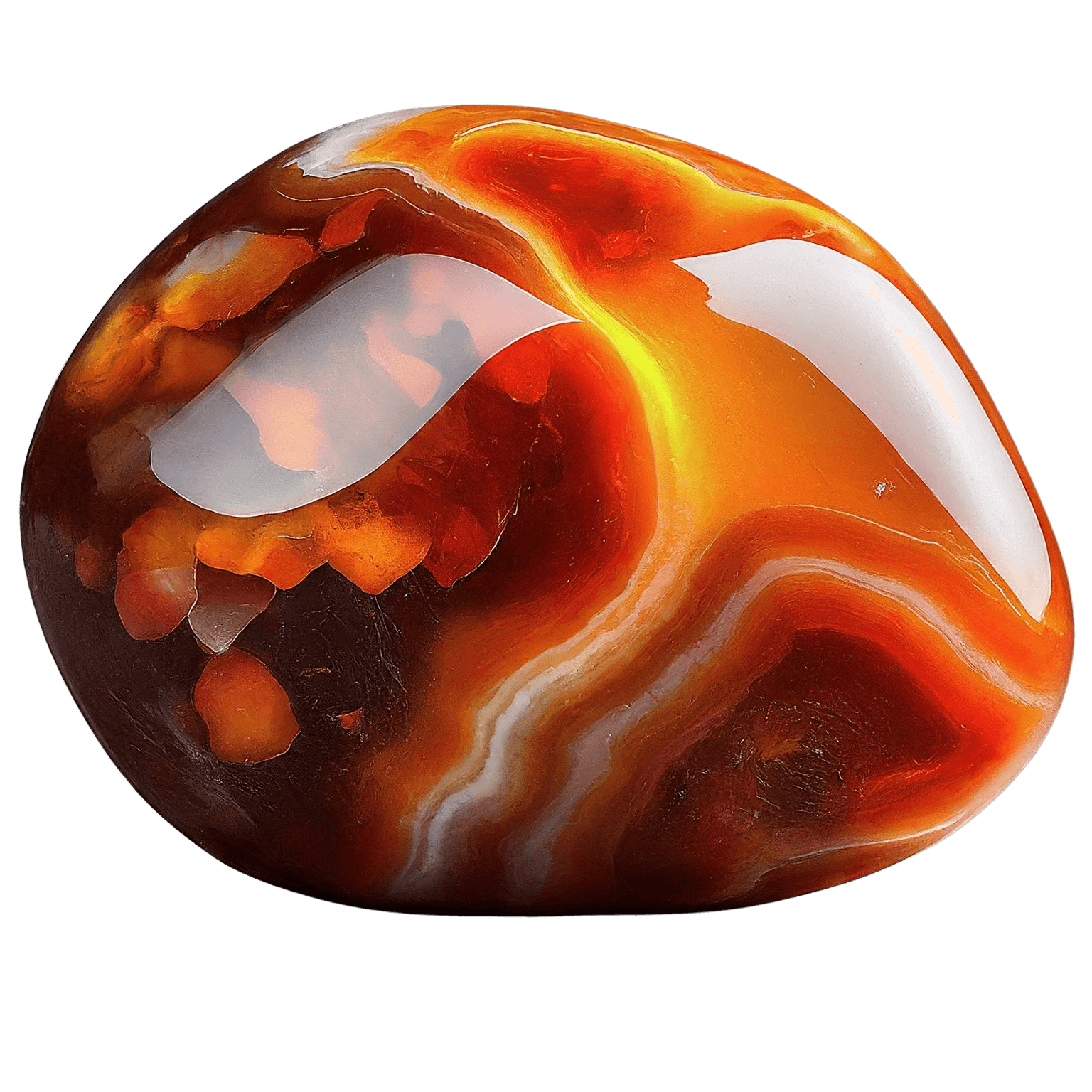 Fire Agate tumbled stone