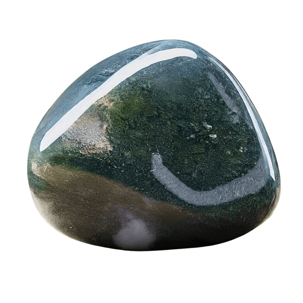 Moss Agate tumbled stone
