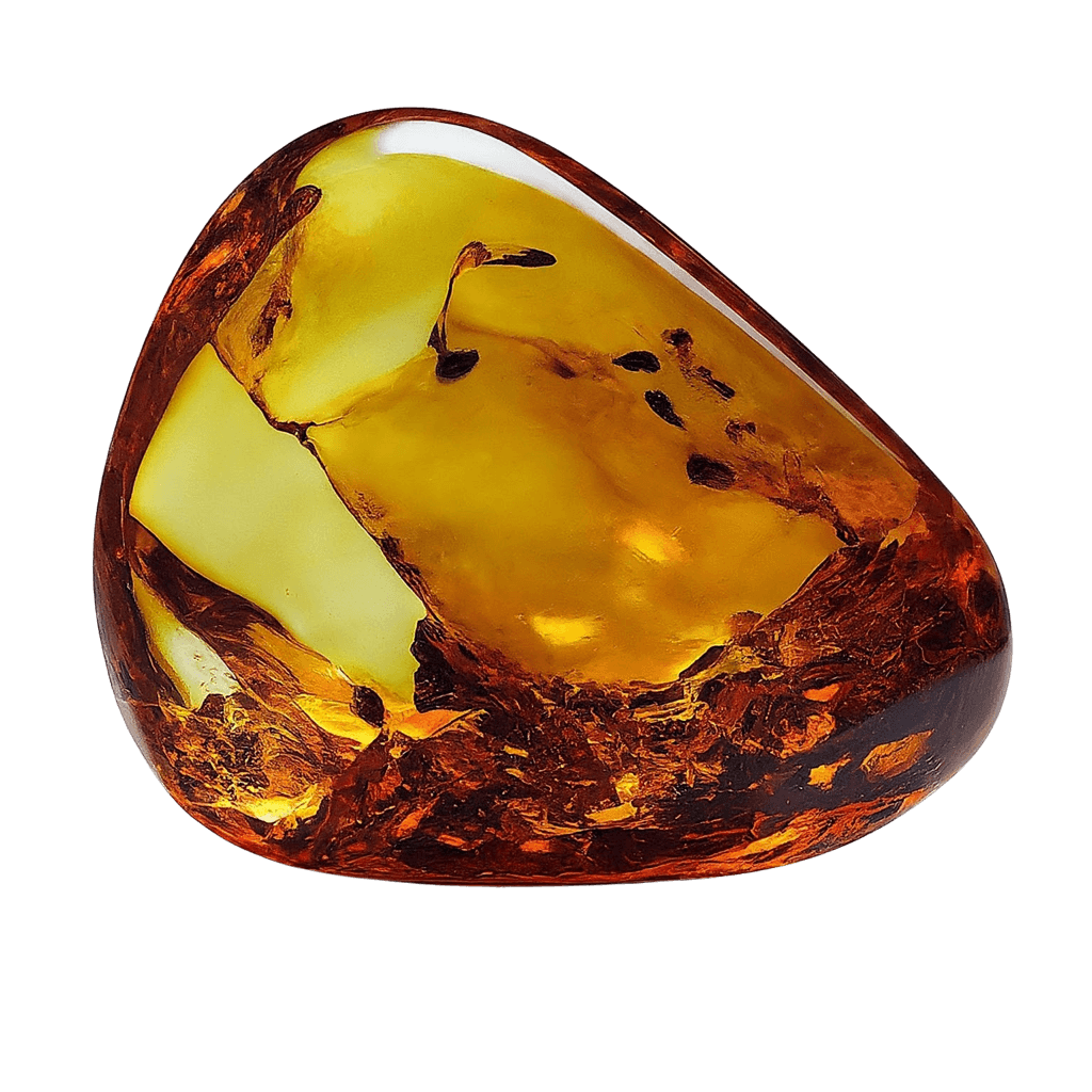 Amber tumbled stone