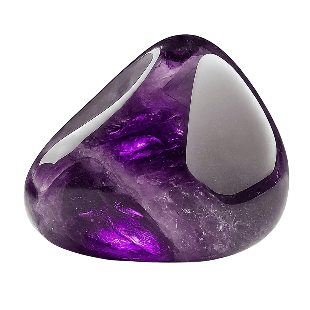 Amethyst tumbled stone