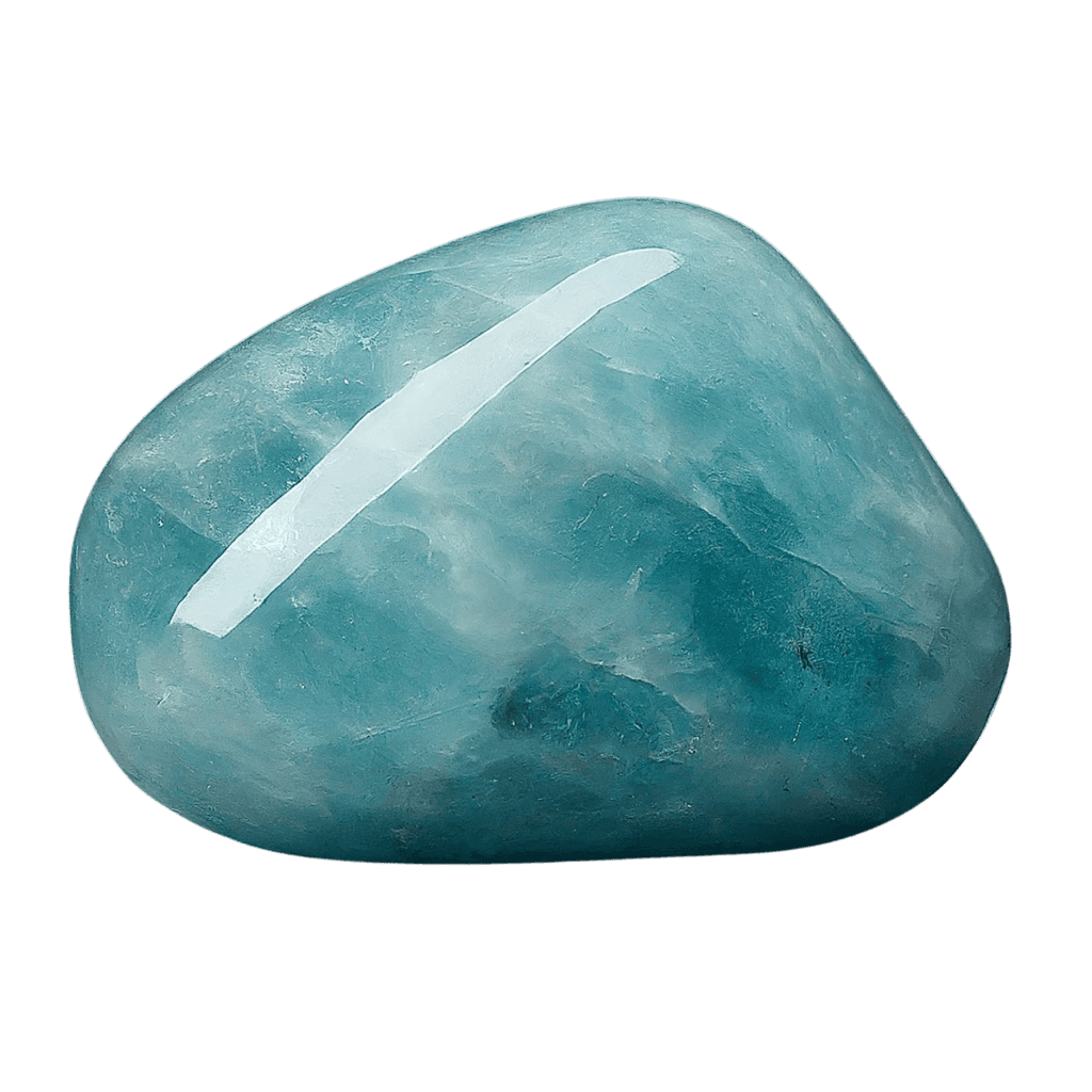 Aquamarine tumbled stone