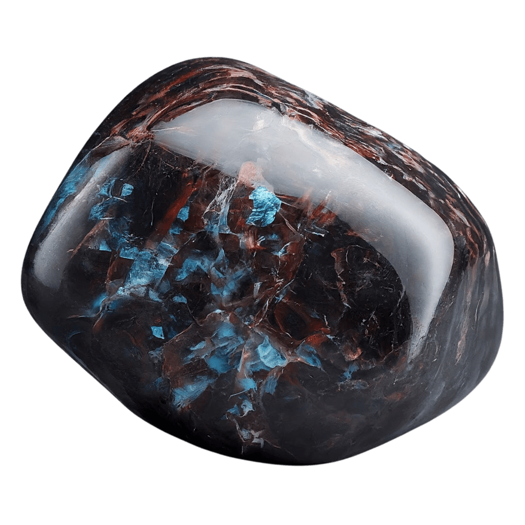 Arfvedsonite tumbled stone