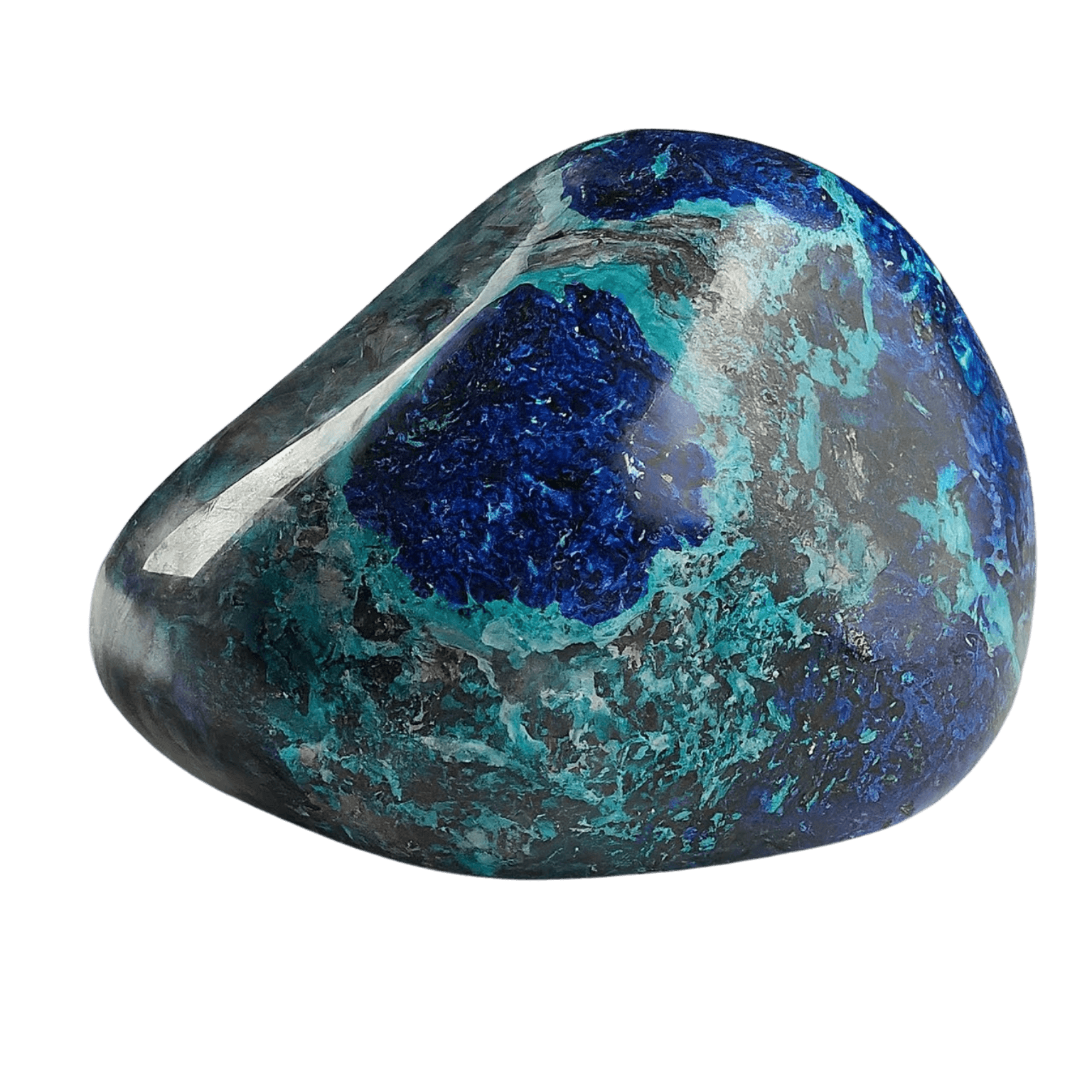 Azurite tumbled stone
