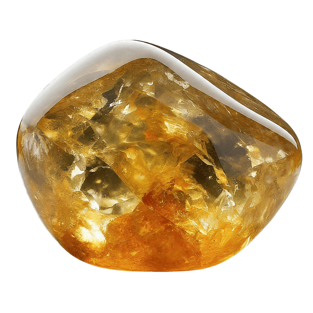 Citrine tumbled stone
