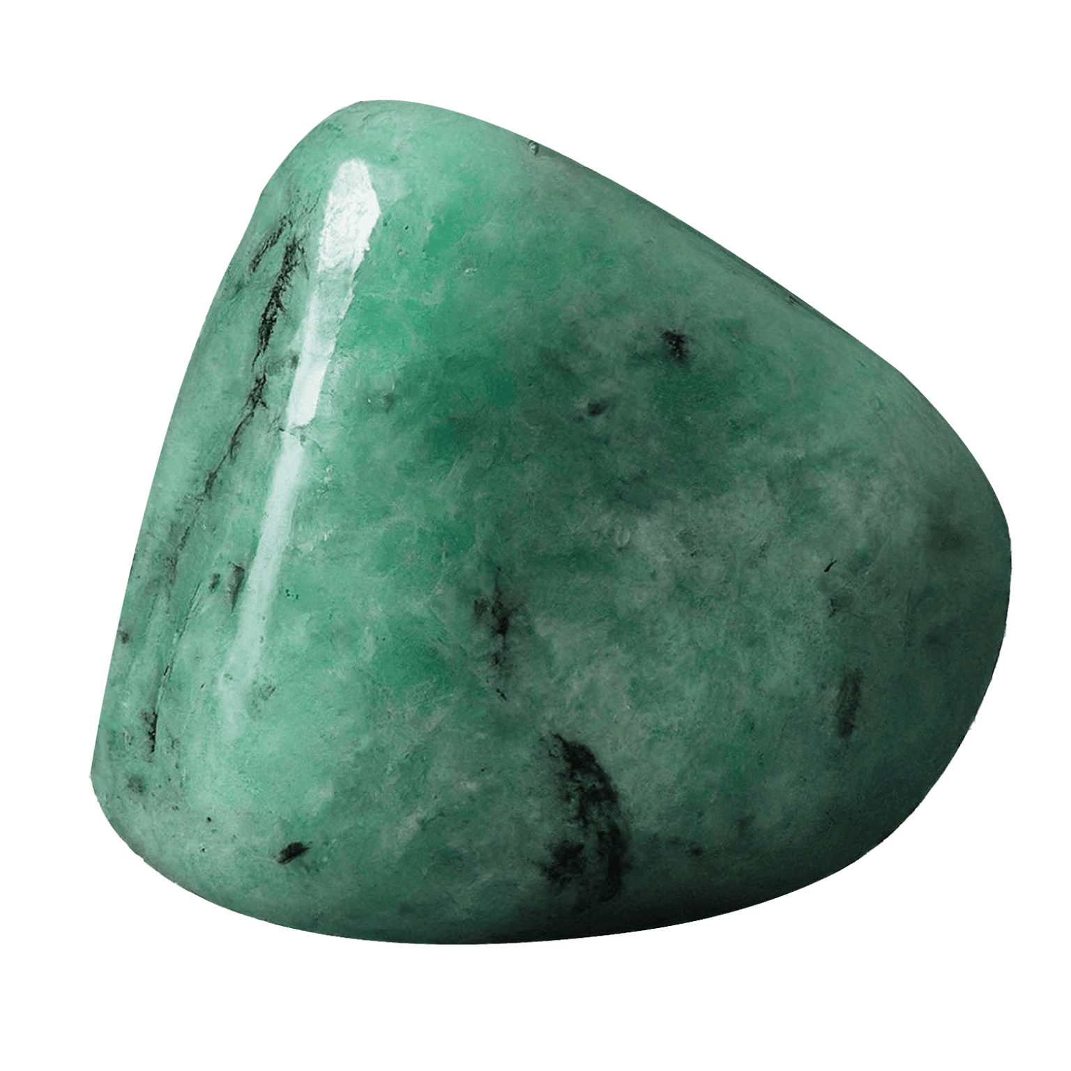 Emerald tumbled stone