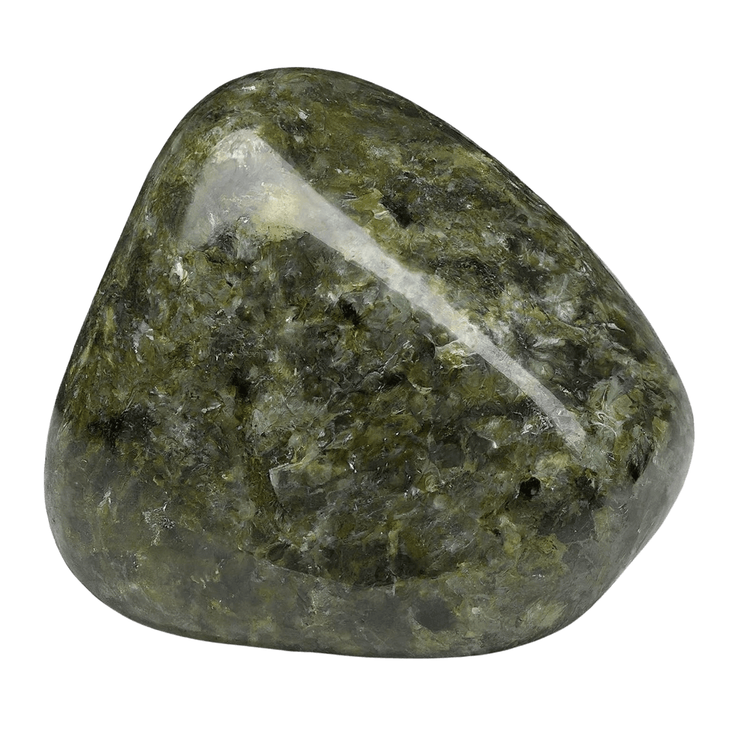 Epidote tumbled stone