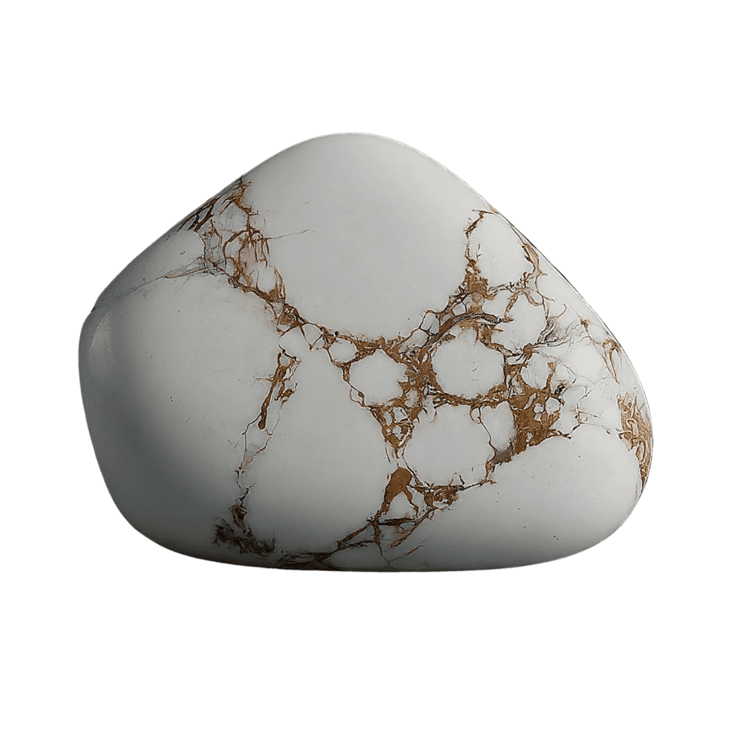 Magnesite tumbled stone