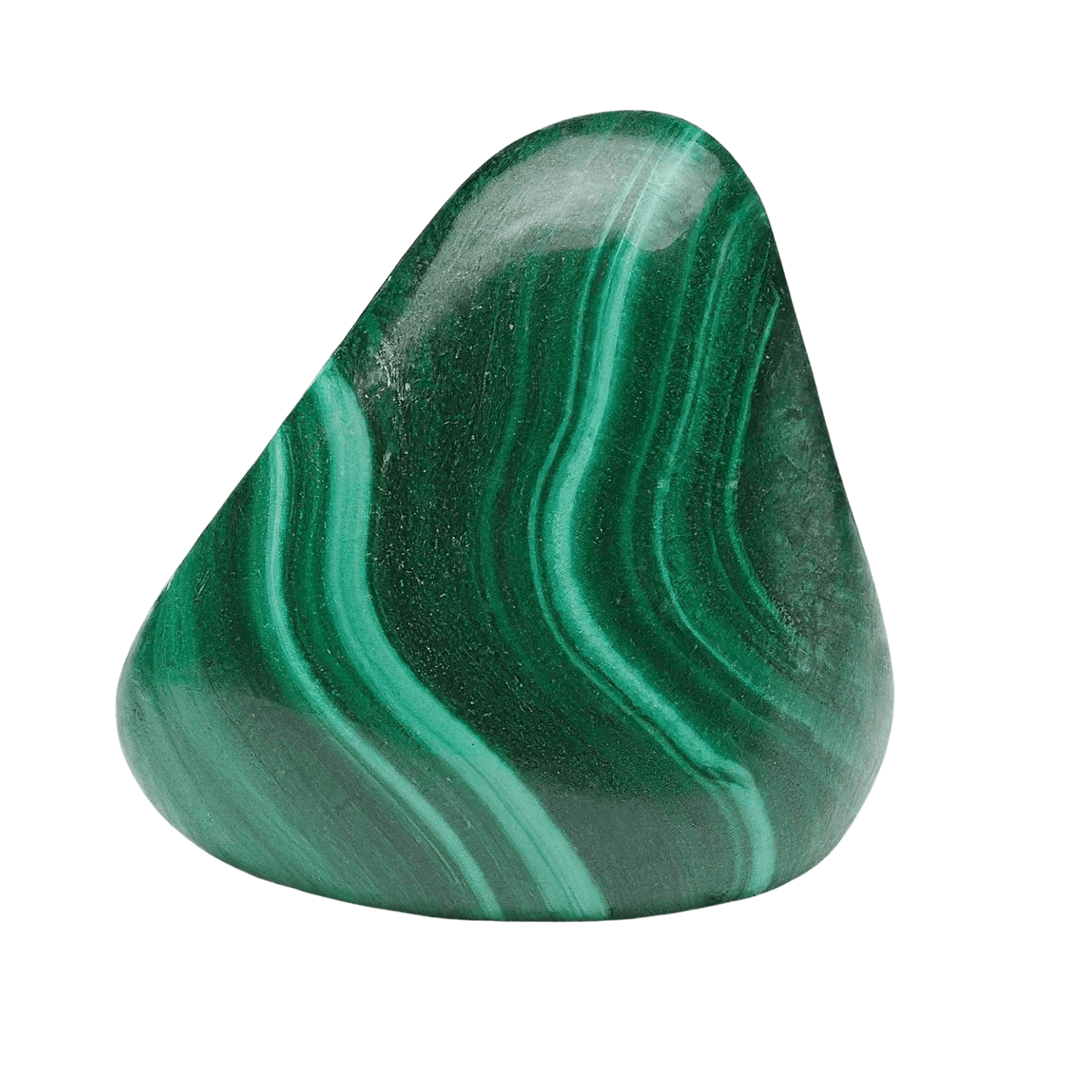 Malachite tumbled stone