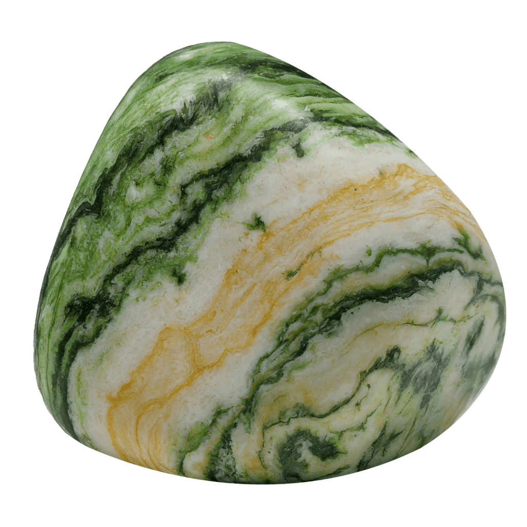 Mariposite tumbled stone