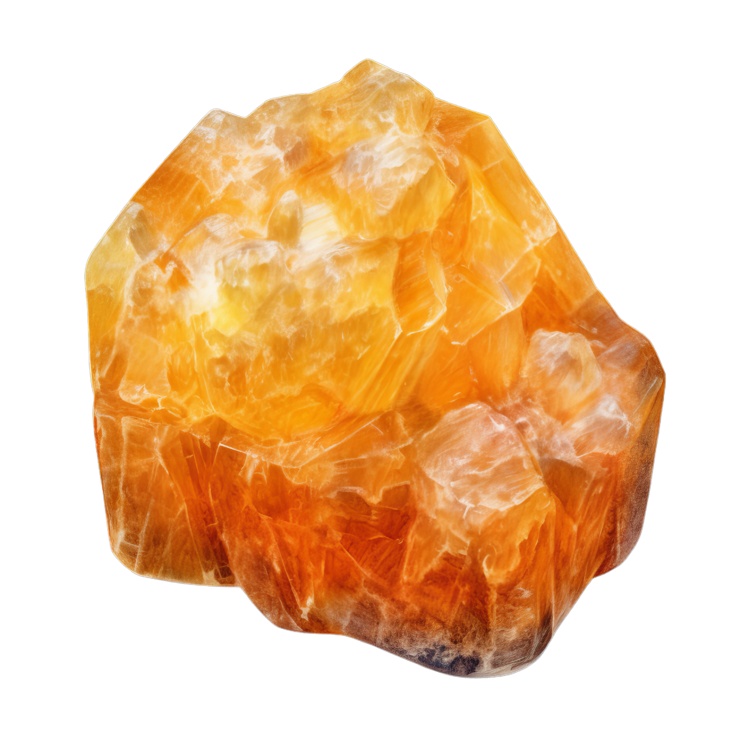 Orange Calcite tumbled stone