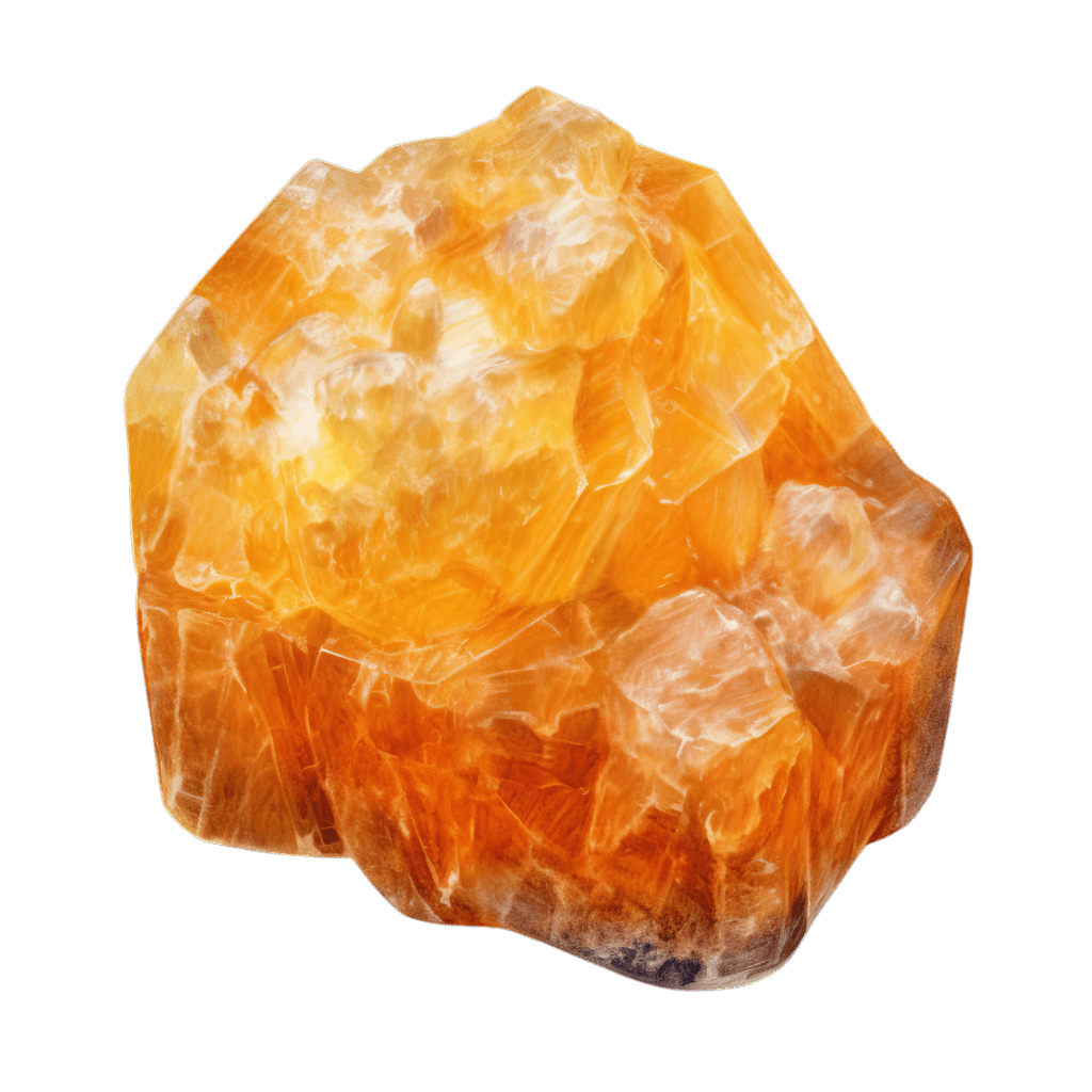 Orange Calcite tumbled stone