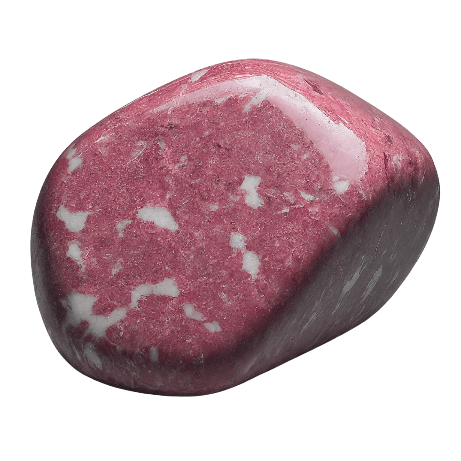 Thulite tumbled stone