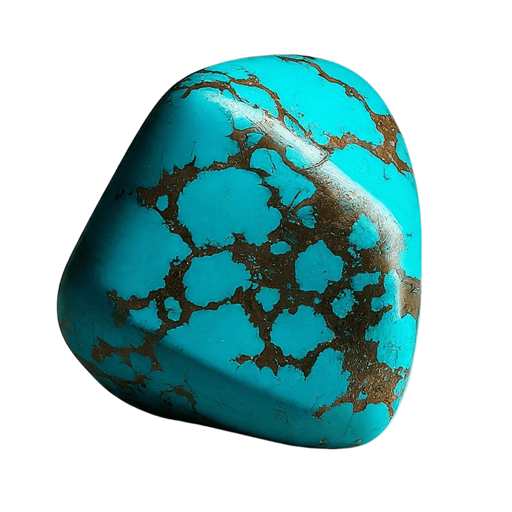 Turquoise tumbled stone