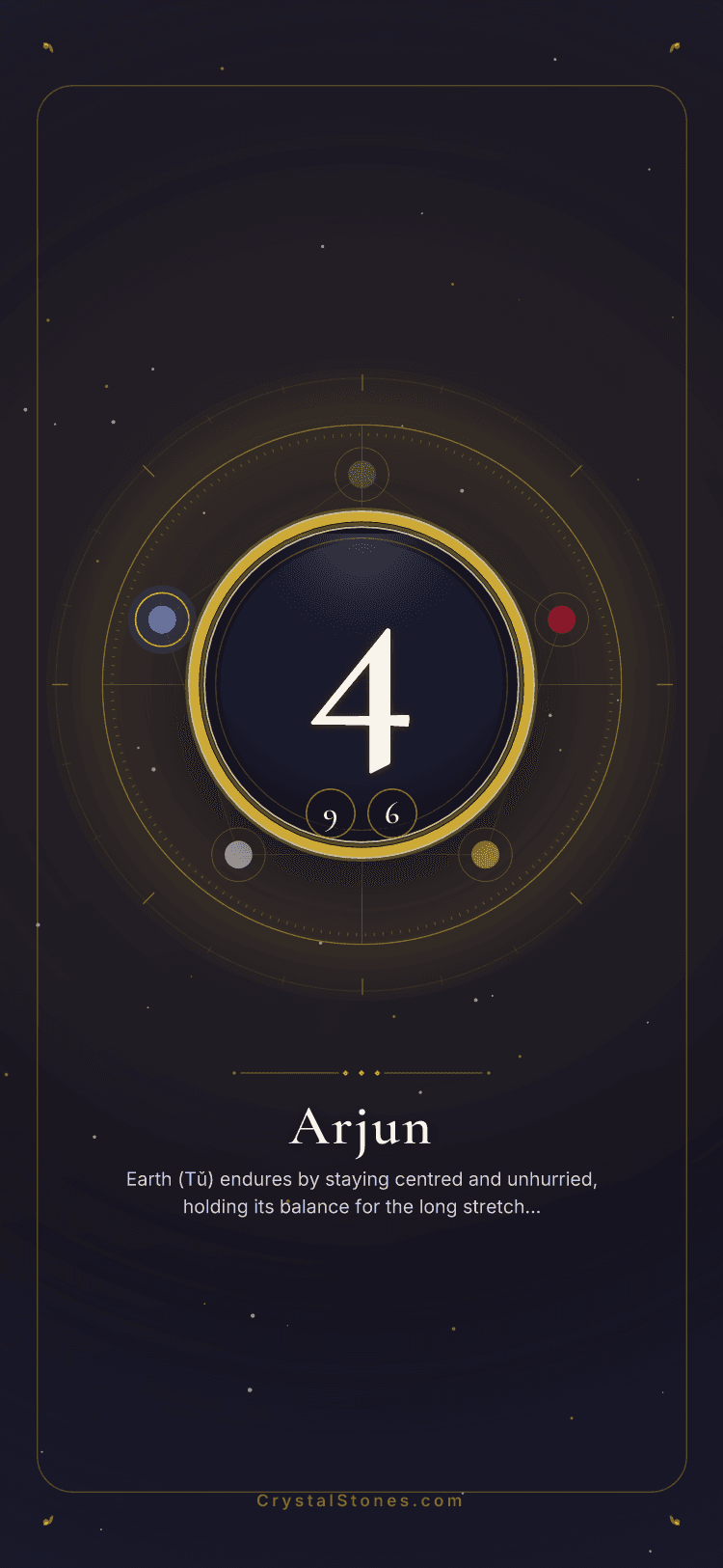 Health and Vitality Lucky Wallpaper example shown on a phone lock screen, the Earth 土 element, with the clock sitting clear of the medallion