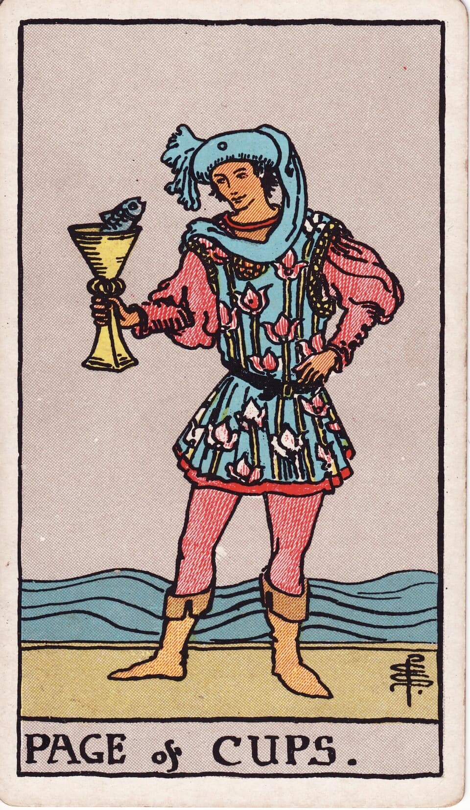Page of Cups reversed