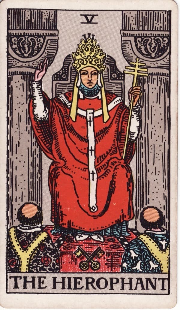 The Hierophant tarot card