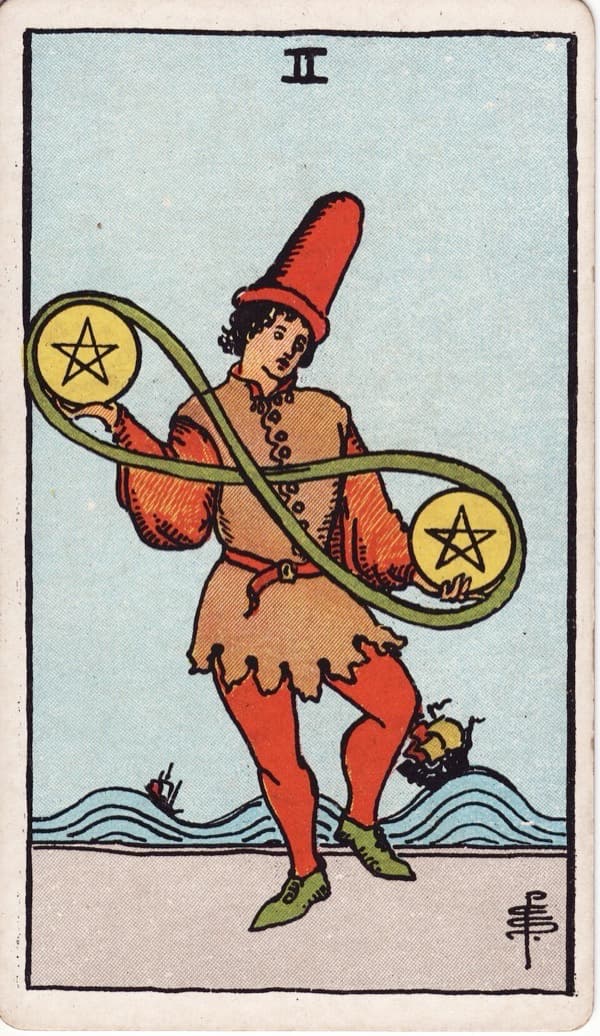 Two of Pentacles reversed