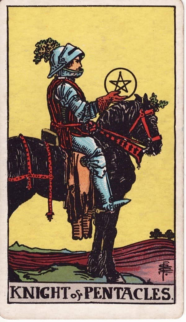 Knight of Pentacles reversed