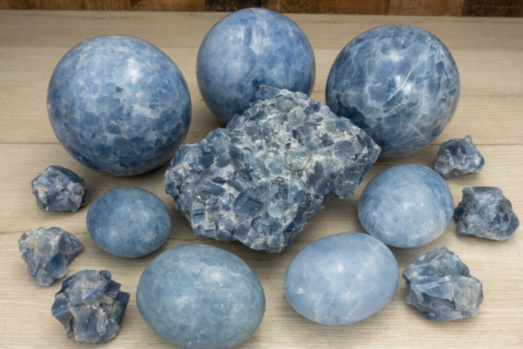 Iolite + Blue Calcite