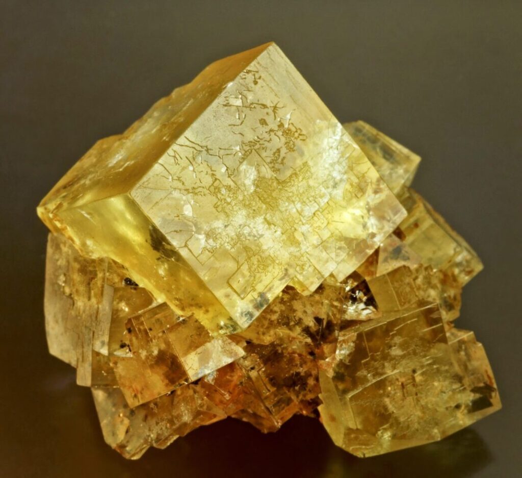 Iolite + Yellow Fluorite